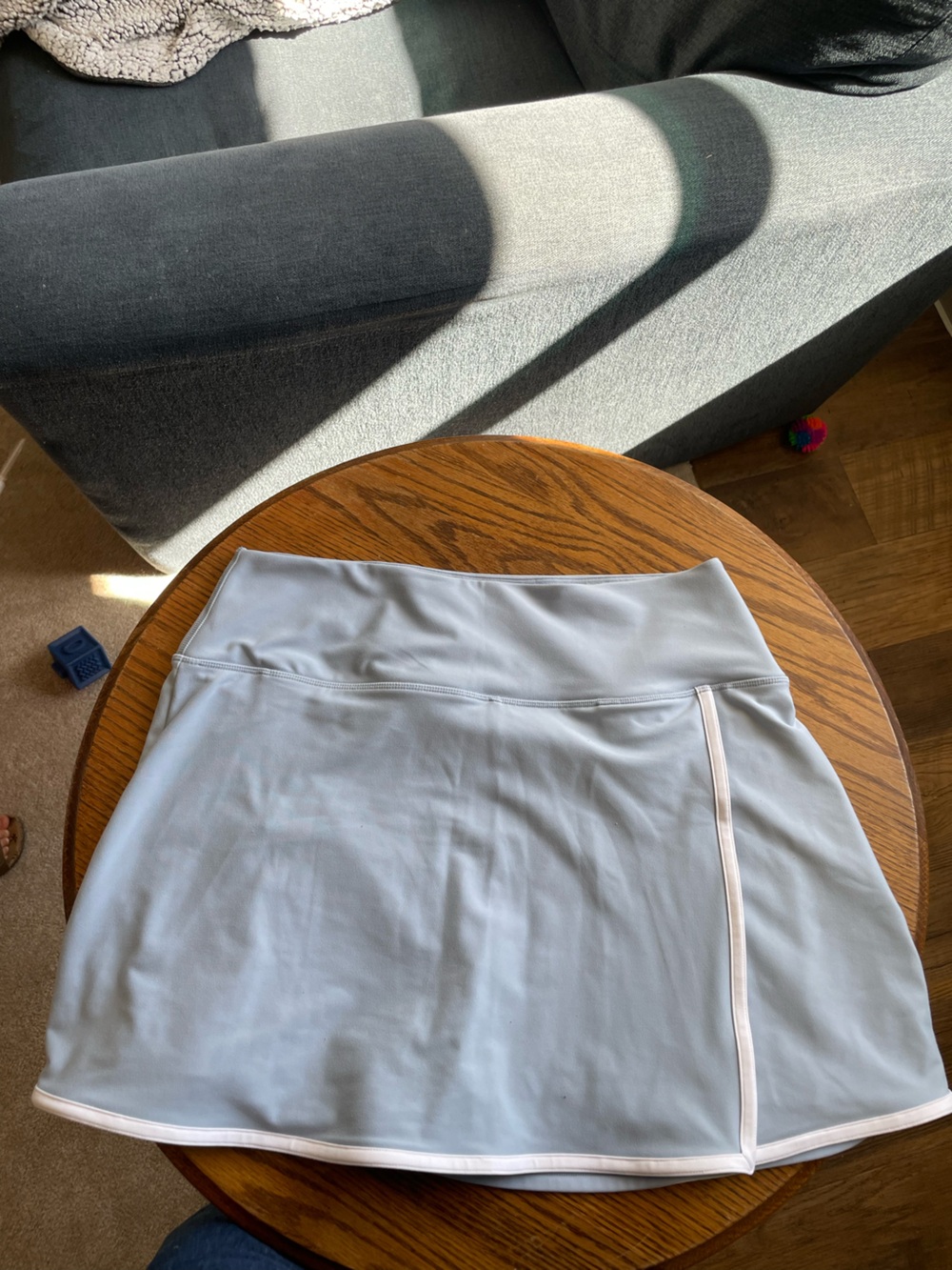Light Blue Athletic Skort with White Trim